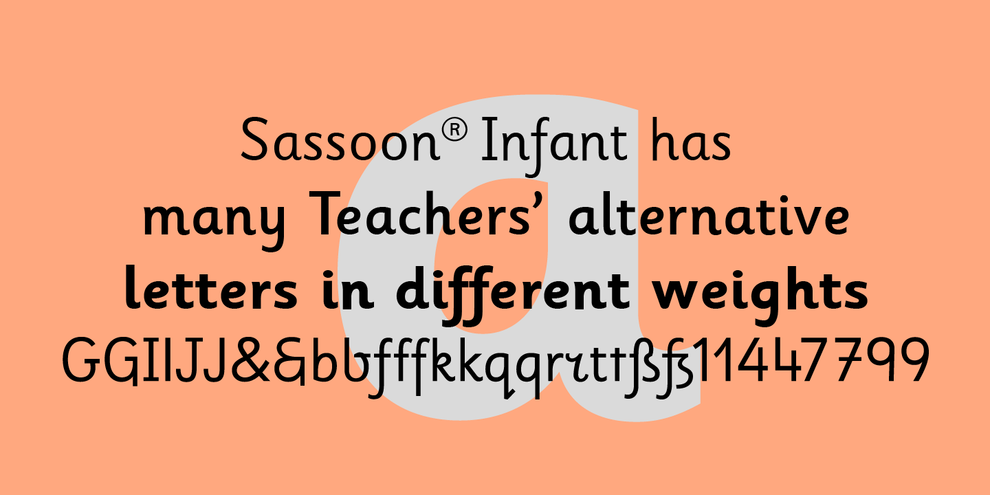 Sassoon Infant Infant Medium Font preview